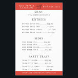 Chef Pet Catering Menu Flyer<br><div class="desc">Robuust chef-kok-pet op fistarood,  simpel menufilter. Ontworpen om aan te passen aan ons Collectie van het Chef-Pet.</div>