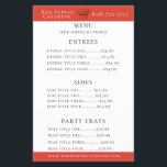 Chef Pet Catering Menu Flyer<br><div class="desc">Robuust chef-kok-pet op fistarood, simpel menufilter. Ontworpen om aan te passen aan ons Collectie van het Chef-Pet.</div>