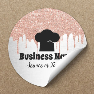 Chef Pet Cupcake bakkerij Moderne schijven Ronde Sticker