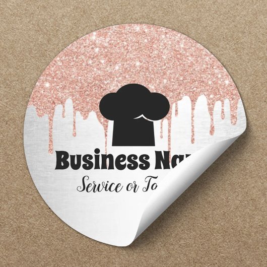 Chef Pet Cupcake bakkerij Moderne schijven Ronde Sticker