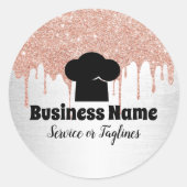 Chef Pet Cupcake bakkerij Moderne schijven Ronde Sticker (Voorkant)