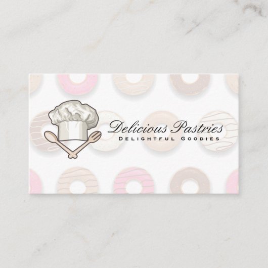 Chef-Pet | Donut Pattern Visitekaartje (Voorkant)