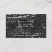 Chef-Pet | Elegant Black Marmer Visitekaartje (Achterkant)
