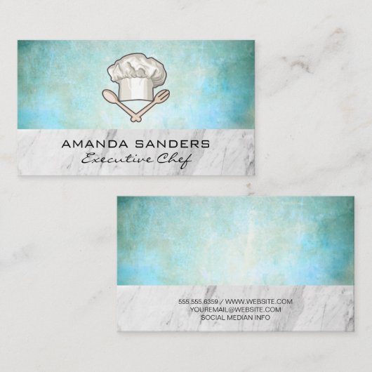 Chef-Pet en keukengereedschap | Culinair Visitekaartje (Voorkant / Achterkant)