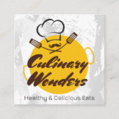 Chef-Pet en keukengerei Vierkante Visitekaartje (Voorkant)