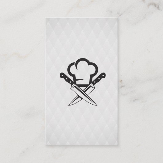 Chef Pet en messen | culinair Visitekaartje (Voorkant)