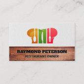 Chef Pet en Silverware | CookeLogo Visitekaartje (Voorkant)