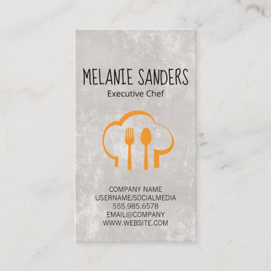 Chef Pet en Silverware Visitekaartje (Voorkant)