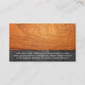 Chef-Pet en spatulas | Hout en laat Visitekaartje (Achterkant)