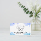 Chef-Pet en zilverwerk | WATERVERF Visitekaartje (Staand voorkant)