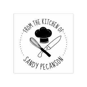 Chef-pet-gereedschap, gepersonaliseerd uit de keuk rubberstempel