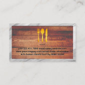 Chef-Pet | Hout en Lijst van marmer Visitekaartje (Achterkant)