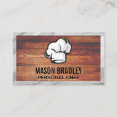 Chef-Pet | Hout en Lijst van marmer Visitekaartje (Voorkant)