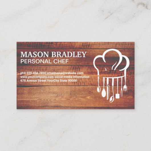 Chef Pet Kitchen Logo | Cultuur Visitekaartje (Voorkant)