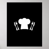 Chef Pet Knife en Fork Kitchen of Restaurants Poster (Voorkant)