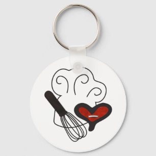 Chef pet kookliefde sleutelhanger