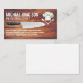 Chef-Pet | Levensmiddelen | Hout Visitekaartje (Voorkant / Achterkant)