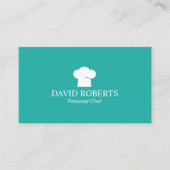 Chef Pet Logo bakkerij catering Modern Turquoise Visitekaartje (Voorkant)