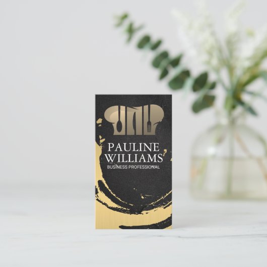 Chef Pet Logo | keukengerei | culinair Visitekaartje (Staand voorkant)