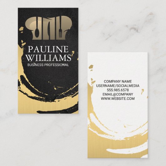 Chef Pet Logo | keukengerei | culinair Visitekaartje (Voorkant / Achterkant)