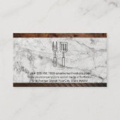 Chef Pet Logo | Marmer Wood Visitekaartje (Achterkant)