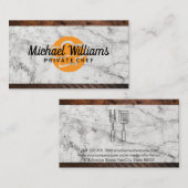 Chef Pet Logo | Marmer Wood Visitekaartje (Voorkant / Achterkant)