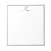 Chef Pet Logo Silver Lijst Notitieblok (Voorkant)