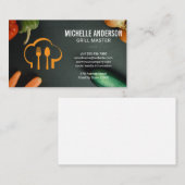 Chef-Pet | Logo van spenen en vorken Visitekaartje (Voorkant / Achterkant)