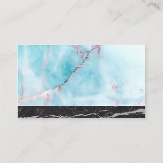 Chef-Pet | Ocean Granite | Zwarte marmer Visitekaartje (Achterkant)