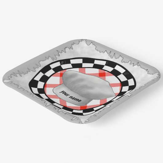 Chef pet papier borden papieren bordje (Gebogen)