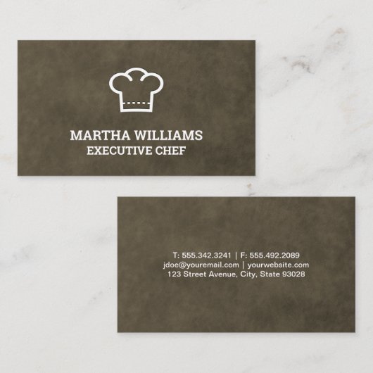 Chef-Pet-pictogram Visitekaartje (Voorkant / Achterkant)