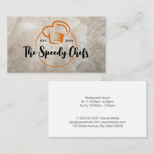 Chef-Pet | Restaurant | Catering Visitekaartje (Voorkant / Achterkant)