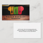 Chef Pet Restaurant Logo | Hout Visitekaartje (Voorkant / Achterkant)