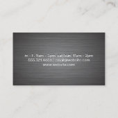 Chef Pet Rolling Pin and Whisk | Metalen achtergro Klantenkaartje (Achterkant)