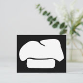 chef pet silhouet briefkaart (Staand voorkant)