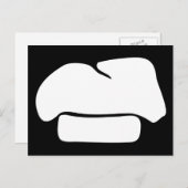 chef pet silhouet briefkaart (Voorkant / Achterkant)