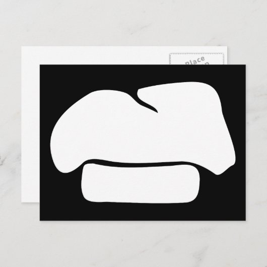 chef pet silhouet briefkaart (Voorkant / Achterkant)