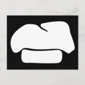 chef pet silhouet briefkaart (Voorkant)