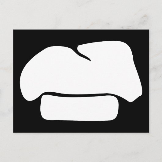 chef pet silhouet briefkaart (Voorkant)