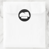 chef pet silhouet ronde sticker (Tas)