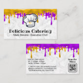 Chef-Pet | Silverware | Deeg voor gebak | Marmer Visitekaartje (Voorkant / Achterkant)