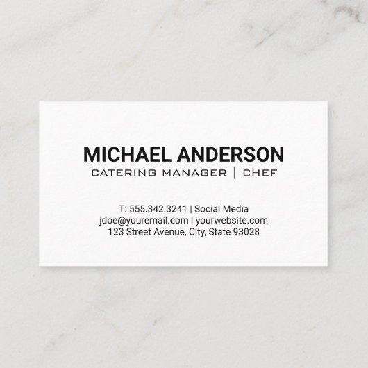 Chef-Pet | Spatula | Marmer Visitekaartje (Achterkant)