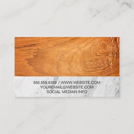 Chef Pet Spoon Fork | Houtmarmer Visitekaartje (Achterkant)