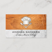 Chef Pet Spoon Fork | Houtmarmer Visitekaartje (Voorkant)