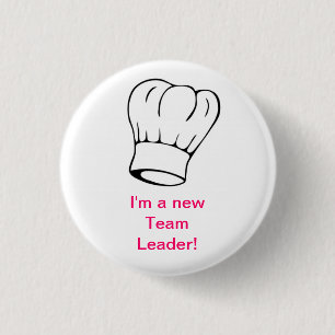 Chef-Pet - teamleider Ronde Button 3,2 Cm