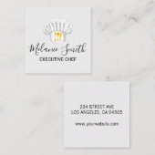 Chef-Pet | Tegel Achtergrond Vierkante Visitekaartje (Voorkant / Achterkant)