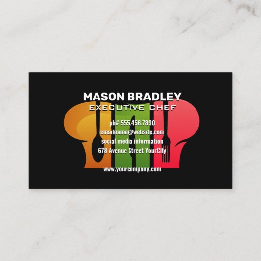 Chef-Pet zilverwerk Logo Visitekaartje (Voorkant)