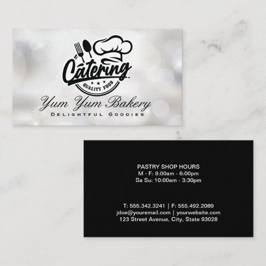 Chef Pet Zilverwerk | restaurant Visitekaartje (Voorkant / Achterkant)