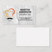 Chef-pictogram | Achtergrond rottextuur Visitekaartje (Voorkant / Achterkant)
