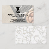 Chef pictogram | Bak-ingrediënten en gereedschap Visitekaartje (Voorkant / Achterkant)